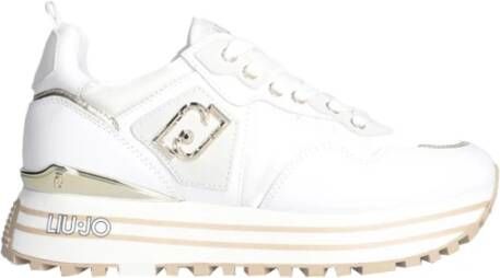 Liu Jo Witte Sneakers Elegant Ontwerp Metalen Details White Dames