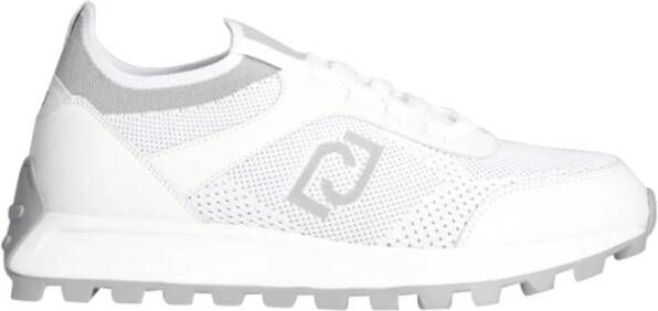 Liu Jo Witte Sneakers Stretch Stof Leren Inzetstukken Multicolor Heren