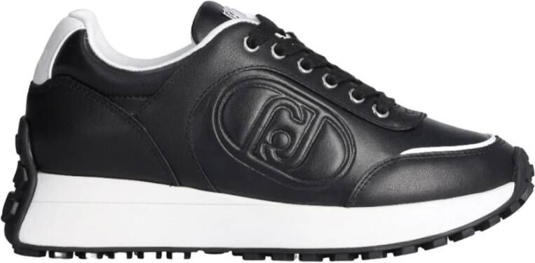 Liu Jo Zwarte Casual Leren Sneakers Vrouwen Black Dames