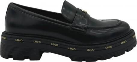 Liu Jo Zwarte leren dames mocassin schoenen Black Dames