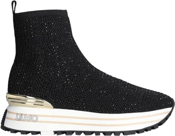 LIU JO Hoge Sneakers Dames Maxi Wonder 83 Maat: 41 Materiaal: Textiel Kleur: Zwart