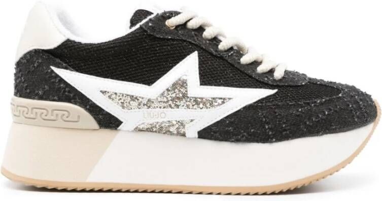 Liu Jo Zwarte Sneakers met Distressed Finish Black Dames