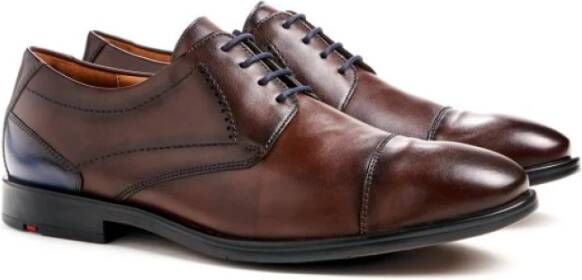 Lloyd Heren Derby Schoenen van Glad Leer met Extra Brede Pasvorm Brown Heren