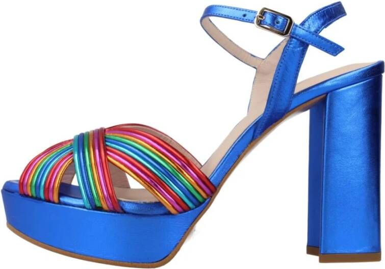 Lodi Elegante Hoge Hak Sandalen Blue Dames