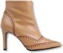 Lodi Geperforeerde Oxford-stijl hoge hak laarzen Brown Dames - Thumbnail 1