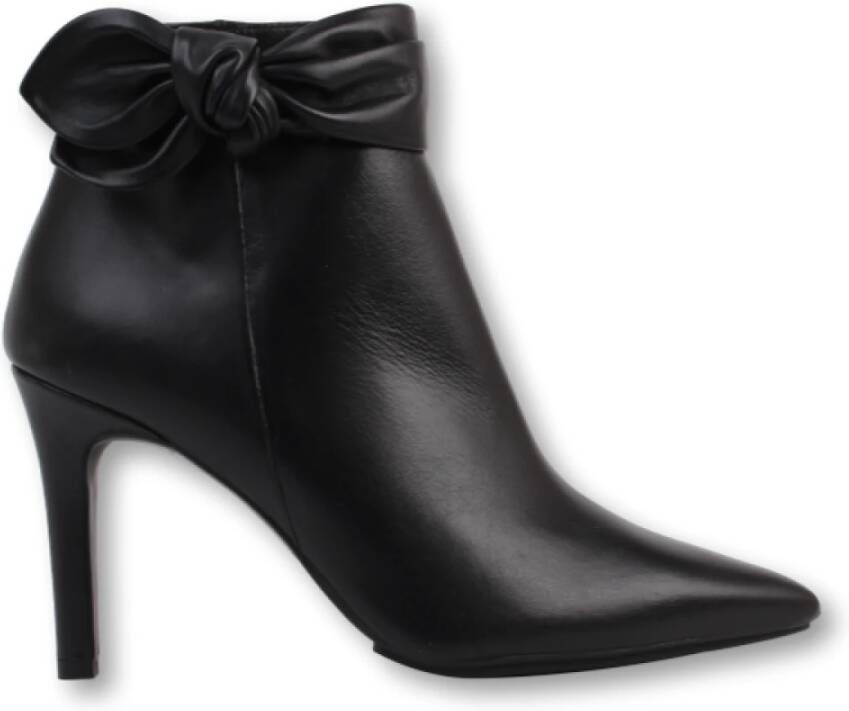 Lodi Leren laars met strikdetail Black Dames