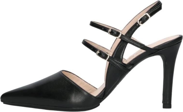 Lodi Zwarte Slingback Sandaal met Dunne Bandjes Black Dames