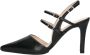 Lodi Pumps Stiletto Dames Damesschoenen Leer Naaldhak hoogte 9 cm Rabia TP Zwart - Thumbnail 12