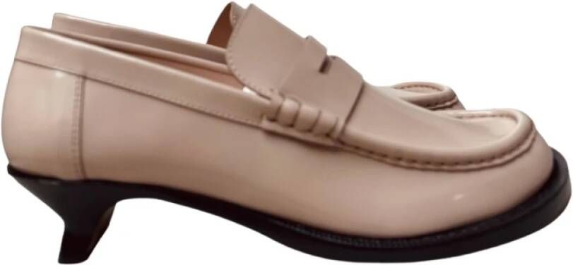 Loewe Beige Leren Loafers Beige Dames