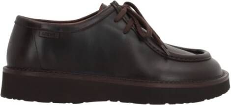 Loewe Bruin leren Moc Toe platte schoenen Brown Heren