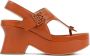 Loewe Bruine Flatform Sandalen Enkellaarzen Orange Dames - Thumbnail 1