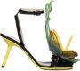 Loewe Monstera Leren Sandalen met Bloemdetails Black Dames - Thumbnail 1