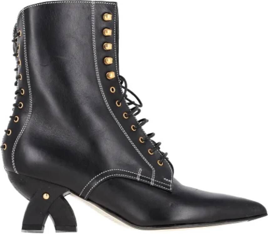 Loewe Pre-owned Leather boots Black Dames