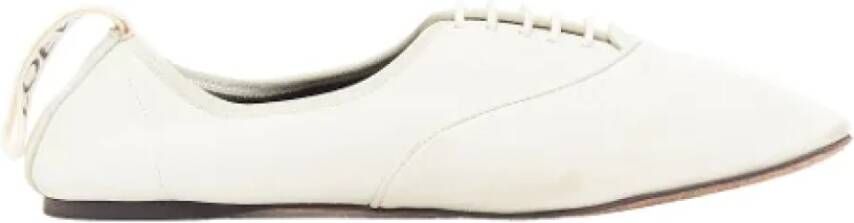 Loewe Pre-owned Leather flats White Dames