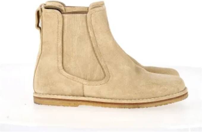 Loewe Pre-owned Suede boots Beige Dames