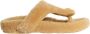 Loewe Shearling Thong Sandaal met Rubberen Zool Beige Dames - Thumbnail 1