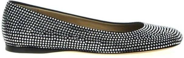 Loewe Zwarte Ballerina Flats met Strass Versiering Black Dames