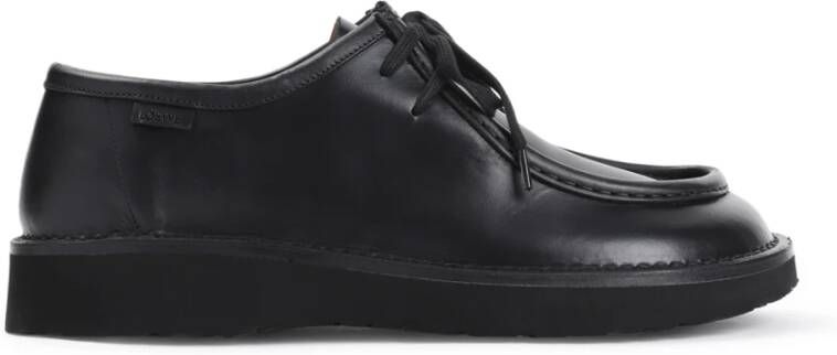 Loewe Zwarte Leren Veterschoenen Black Heren