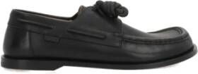 Loewe Zwarte platte schoenen met Flamenco knoop Black Heren