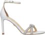 Lola Cruz Crème Leren Juweel Sandalen Beige Dames - Thumbnail 1