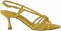 Lola Cruz Gele Leren Tubulaire Band Sandalen Yellow Dames - Thumbnail 1