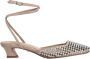 Lola Cruz Slingback met vierkante neus en strass-applicaties Beige Dames - Thumbnail 1