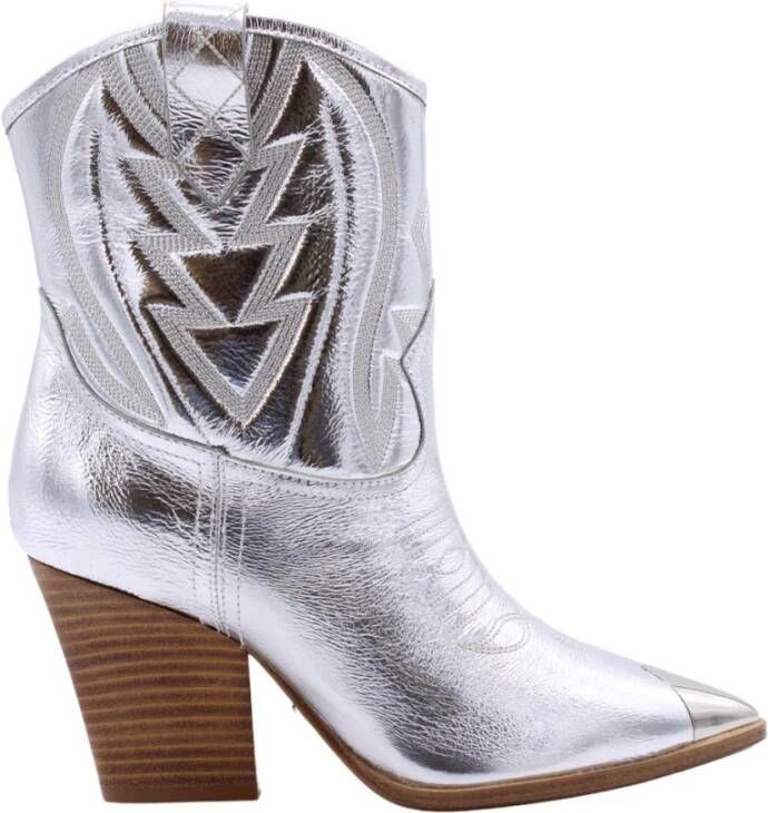 Lola Cruz Western Style Cowboy Boots Gray Dames