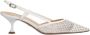 Lola Cruz Witte leren slingback sandaal met strass applicaties White Dames - Thumbnail 1