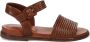 Lorenzo Masiero Bruin Leren Sandalen Comfort Stijl Brown Dames - Thumbnail 1