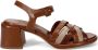 Lorenzo Masiero Bruine Leren Sandalen Brown Dames - Thumbnail 1