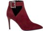 Loriblu Bordeaux Suede Hoge Hak Enkellaarsjes Red Dames - Thumbnail 1