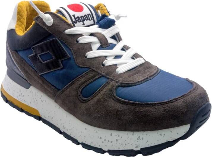 Lotto Blauw en Bruin Leren Schoenen Tokyo Shibuya Blue Heren