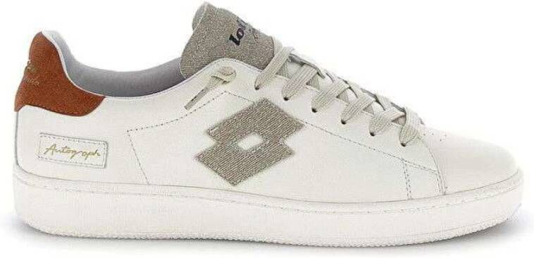 Lotto Gestreepte Handtekening Mode Sneakers White Heren