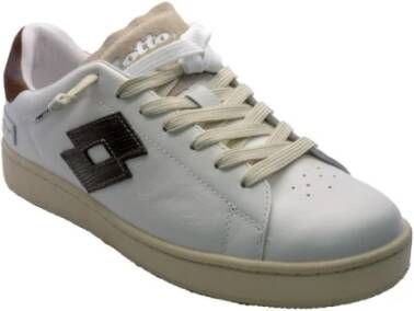 Lotto Witte leren Autograph Stripes 2 schoenen White Heren