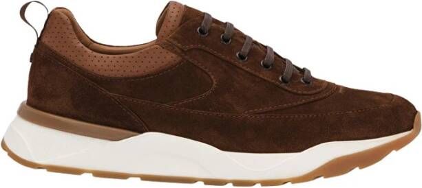 Lottusse Bruin kalfsleer Osaka vetersneakers Deportivo Cordones Brown Heren