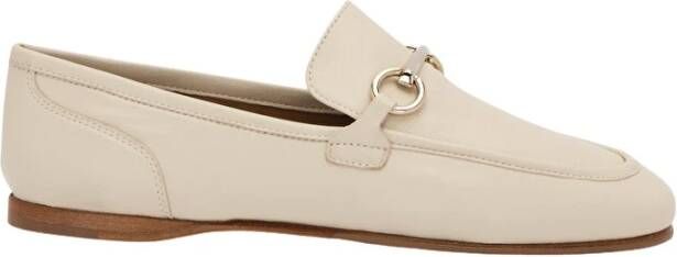 Lottusse Off-White Lambskin Goya Stirrup Loafers Mocasin Estribo Beige Dames