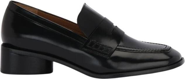 Lottusse Zwarte kalfshuid Paris Band Loafers Mocasin Banda Black Dames