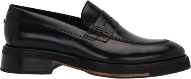 Lottusse Zwarte kalfsleren Lluch Band loafers mocassin Banda Black Heren