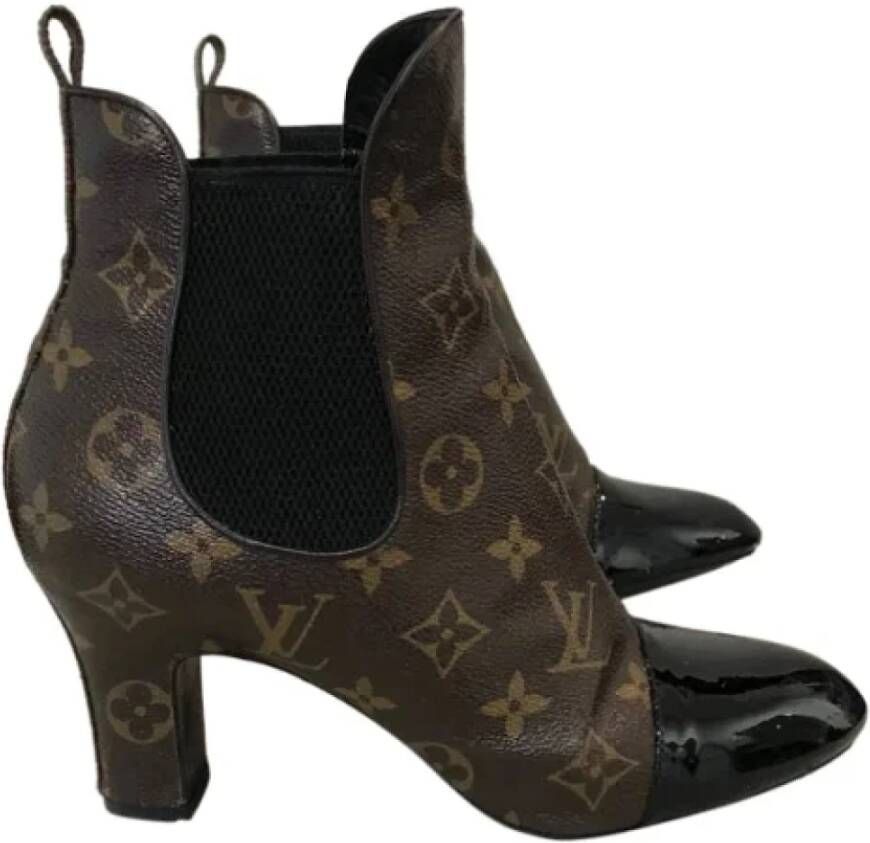 Louis Vuitton Vintage Pre-owned Canvas boots Brown Dames