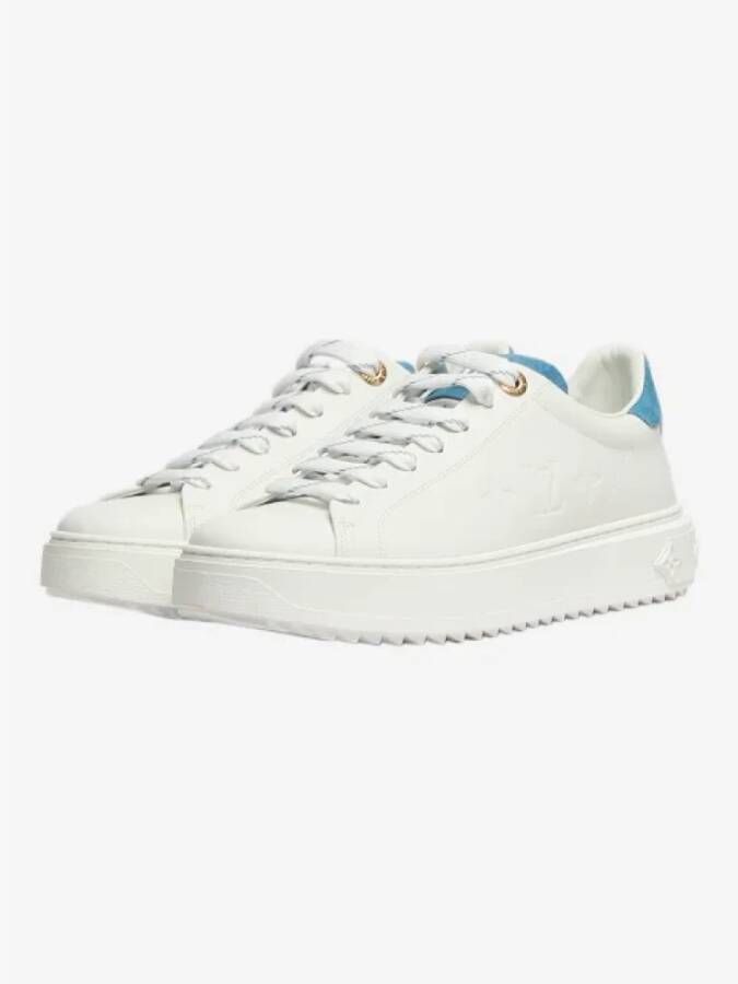 Louis Vuitton Vintage Pre-owned Denim sneakers White Dames