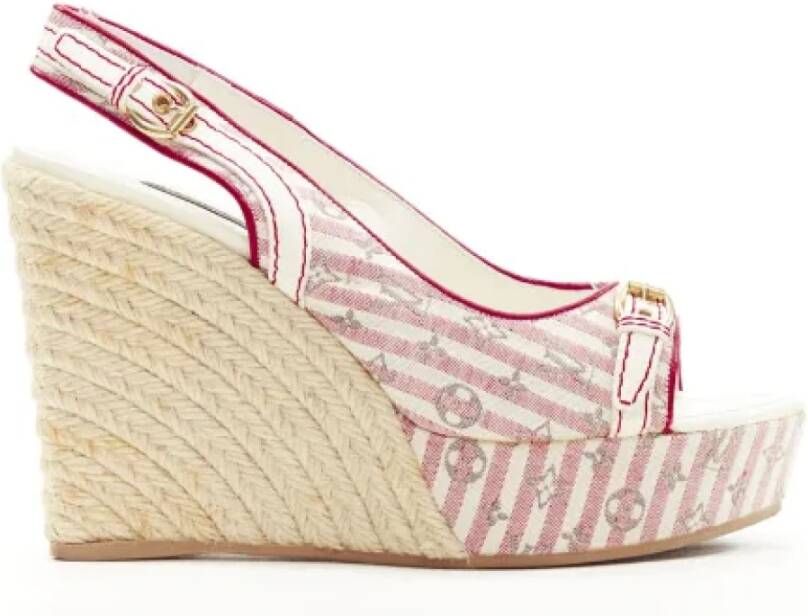 Louis Vuitton Vintage Pre-owned Fabric espadrilles Pink Dames