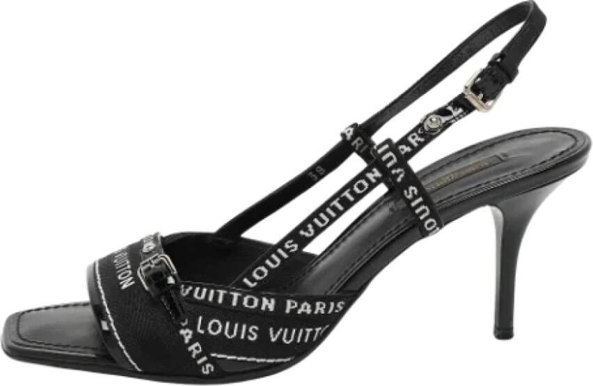 Louis Vuitton Vintage Pre-owned Fabric sandals Black Dames