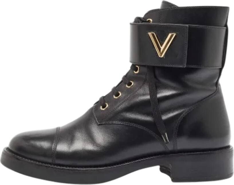 Louis Vuitton Vintage Pre-owned Leather boots Black Dames