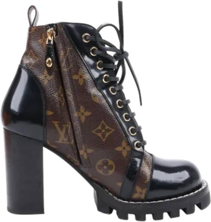 Louis Vuitton Vintage Pre-owned Leather boots Black Dames