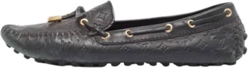 Louis Vuitton Vintage Pre-owned Leather flats Black Dames