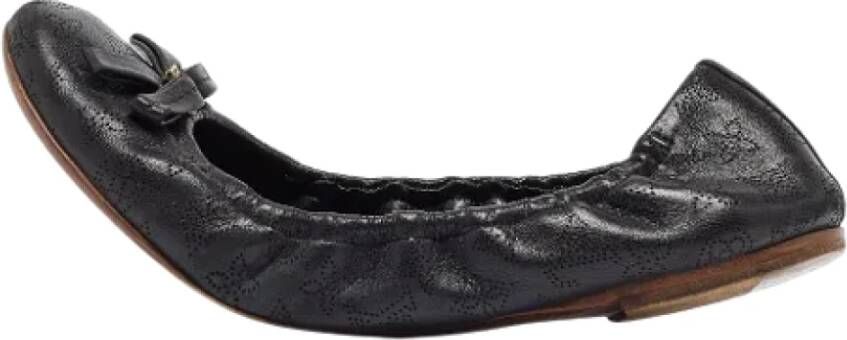 Louis Vuitton Vintage Pre-owned Leather flats Black Dames