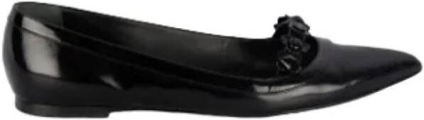 Louis Vuitton Vintage Pre-owned Leather flats Black Dames