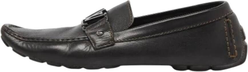 Louis Vuitton Vintage Pre-owned Leather flats Black Heren