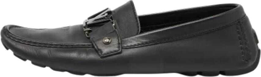 Louis Vuitton Vintage Pre-owned Leather flats Black Heren