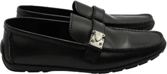 Louis Vuitton Vintage Pre-owned Leather flats Black Heren